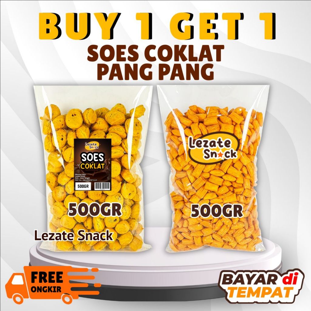 

PAKET 4 Soes Coklat 500GR + Pang Pang 500GR / Promo Bundling Ramadhan Ramadan Pangpang Soes Coklat Kiloan 500GR Kue Sus Kering Isi Coklat Lumer Enak Murah SEDAP SNACK
