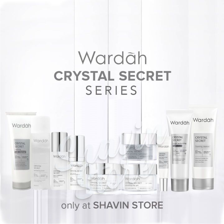 Wardah Crystal Secret Whitening Series | Skincare Komplit Kulit Cerah Glowing Hilangkan Flek Hitam