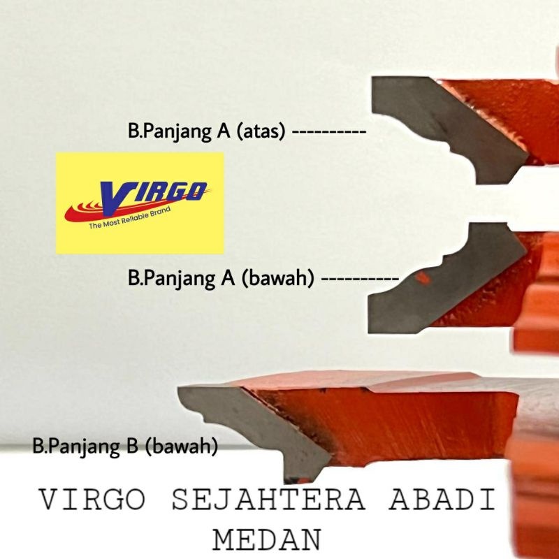 3 MATA PISAU PROFIL ROUTER DUDUK BUNGA PANJANG SPINDLE PINTU KAYU 3pcs