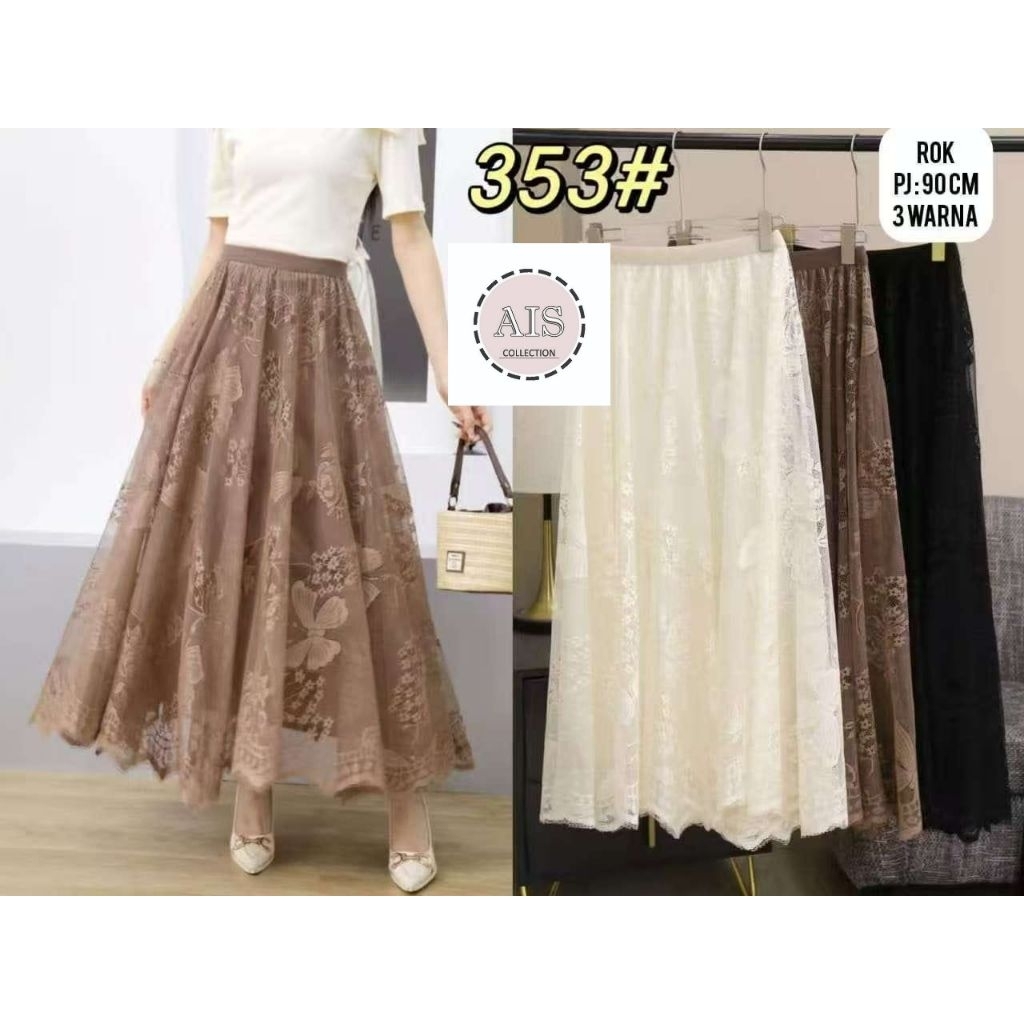 ROK FULL BROKAT PREMIUM WANITA BEST SELLER IMPORT BANGKOK