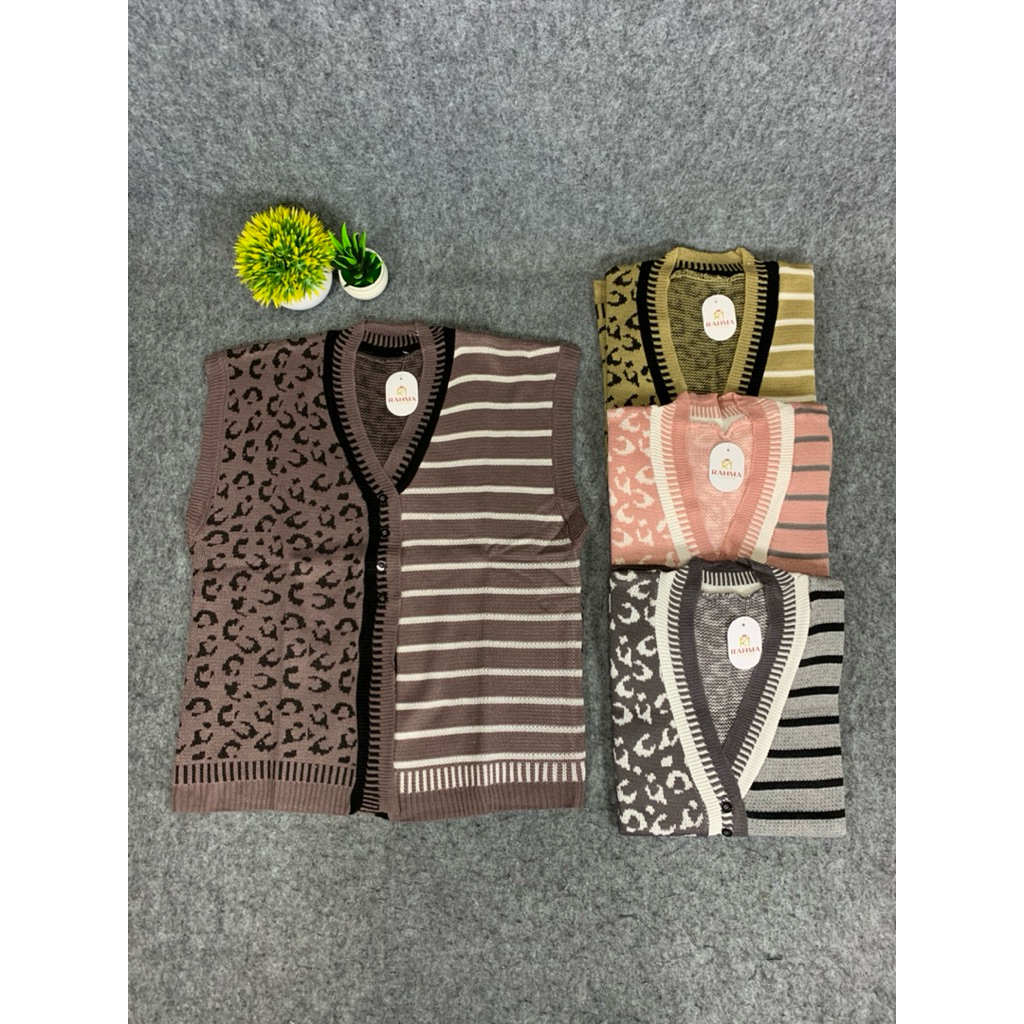 Cardigan vest cewek dewasa tanpa lengan / atasan baju rajut wanita tanpa lengan dewasa