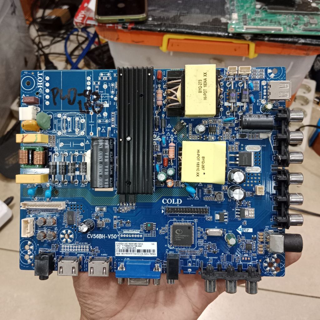 MB TV POLYTRON PLD43D150 ORIGINAL SPAREPART TV LED POLYTRON / MB MAINBOARD MOTHERBOARD MENBOARD MOBO