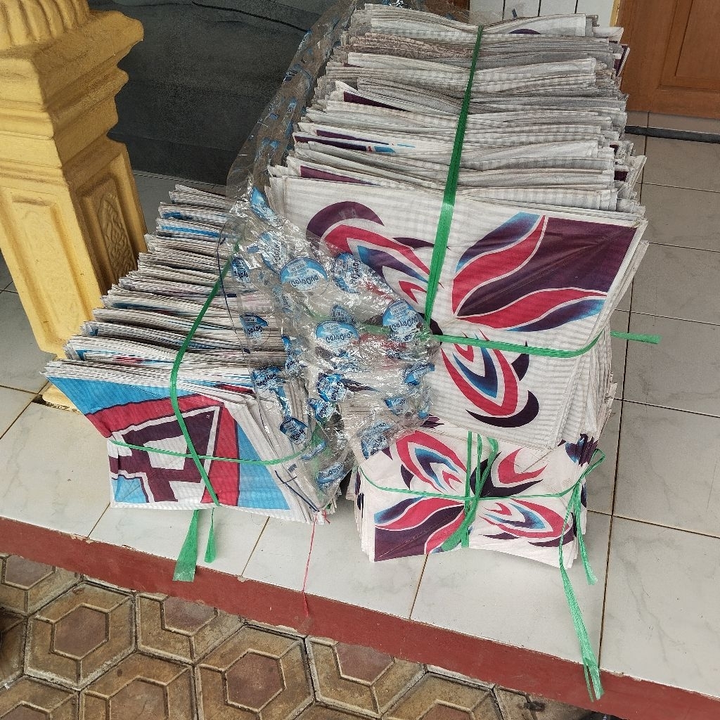 layangan kertas sablon ukuran 58 isi 500pcs