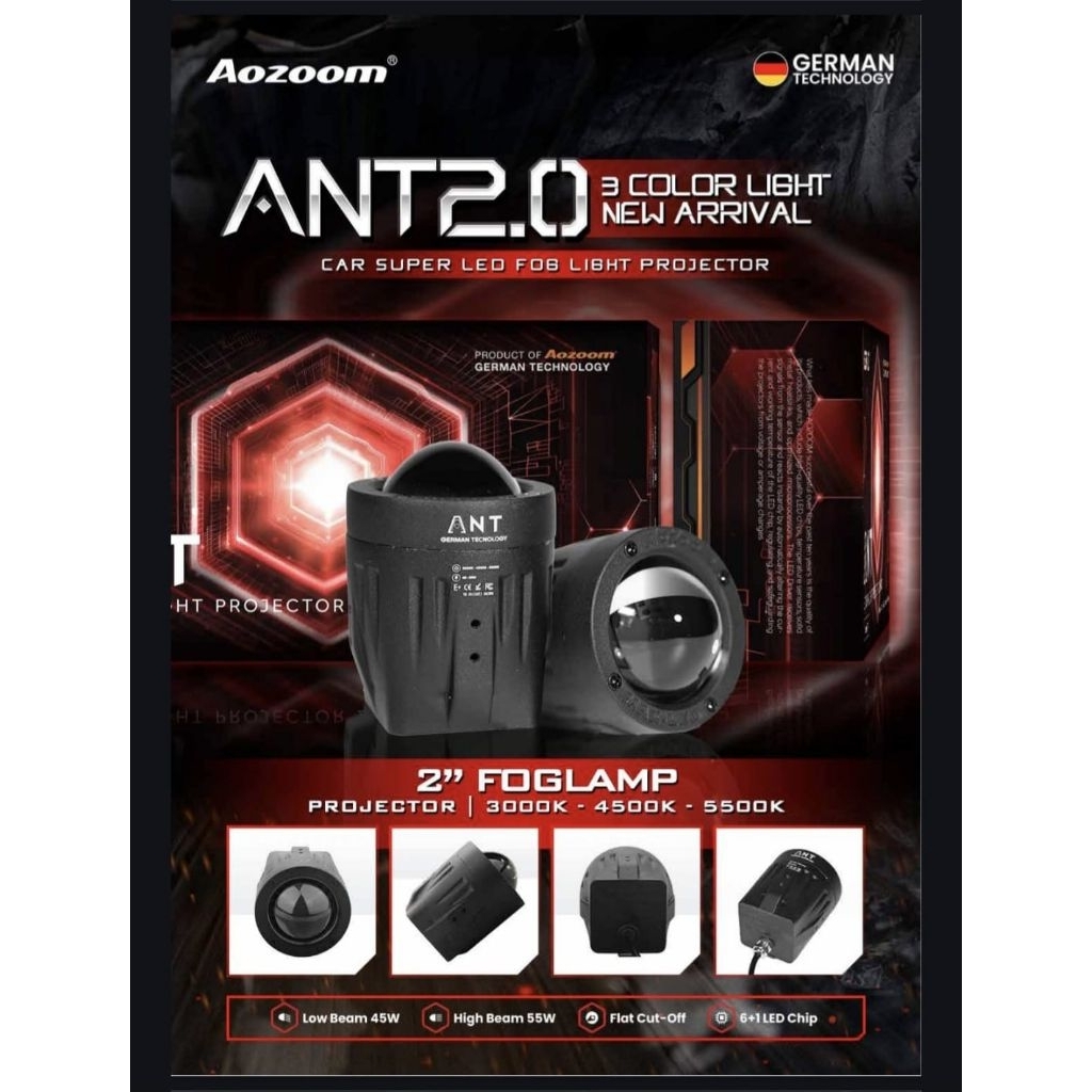 Aozoom Foglamp ANT 2 Inch