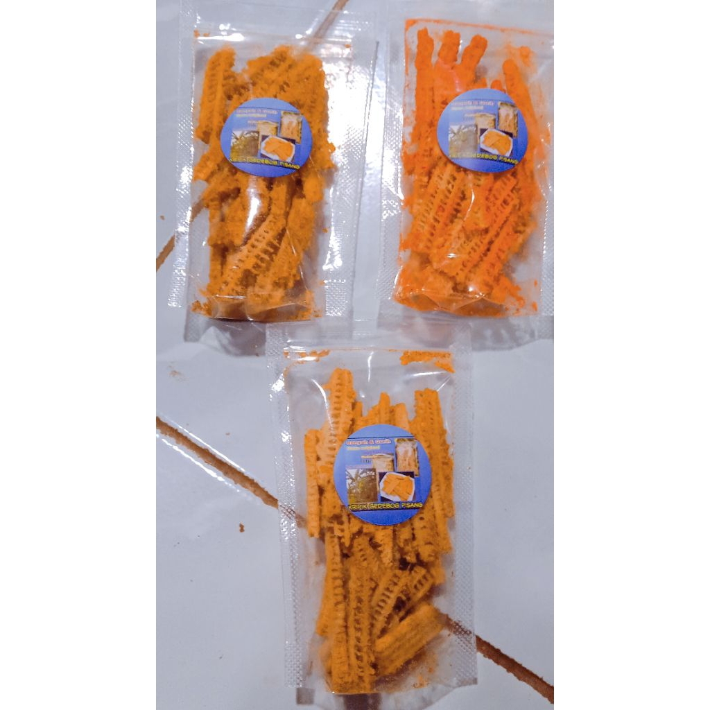 

Keripik gedebog pisang kemasan 30 gram