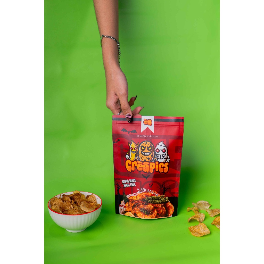 

CREEPICS Keripik Kentang Andaliman 80gr – Snack Pedas Unik Khas Medan Renyah Gurih Cemilan Kekinian
