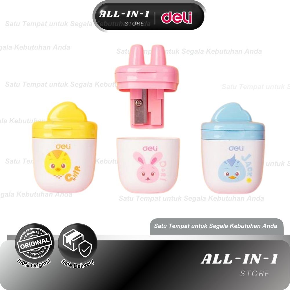 Deli Rautan Pensil satu lubang 8mm 3 Warna ER01300