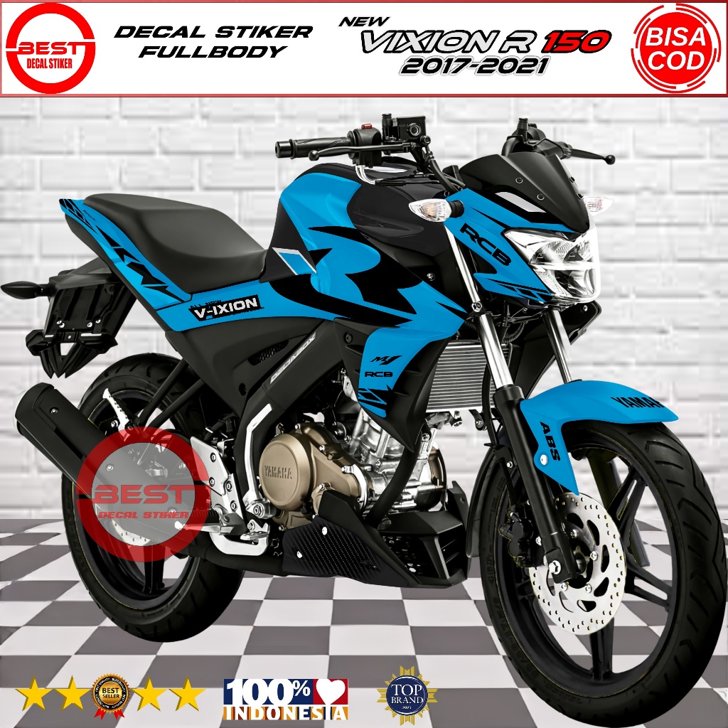 Decal Motor Vixion R 2017-2021 Fullbody Motif RCB Racing / Variasi Decal Sticker Vixion R Full Body