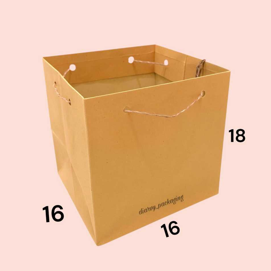 

Paper bag coklat 16x18 | Paperbag polos | Tas kertas | Tas snack