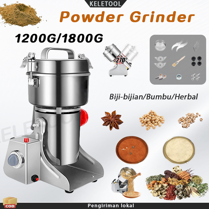 1200G Mesin bubuk Rempah Bumbu Herbal Obat Gerinda Mesin Giling Grinder Elektrik Mesin Penggiling Ma