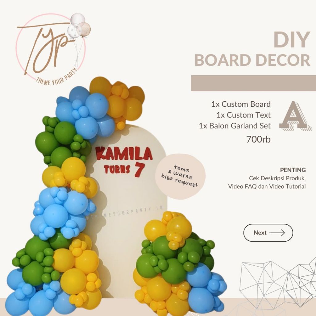 Dekorasi Balon, Backdrop Ulang Tahun, Aqiqah, Anniversary