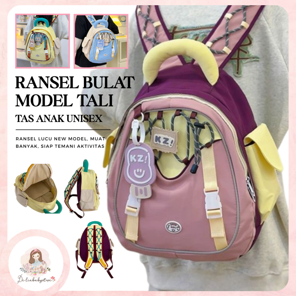 New Backpack fashion korea style Tas Ransel sekolah cewek Waterproof multifungsi Tas wanita aestheti