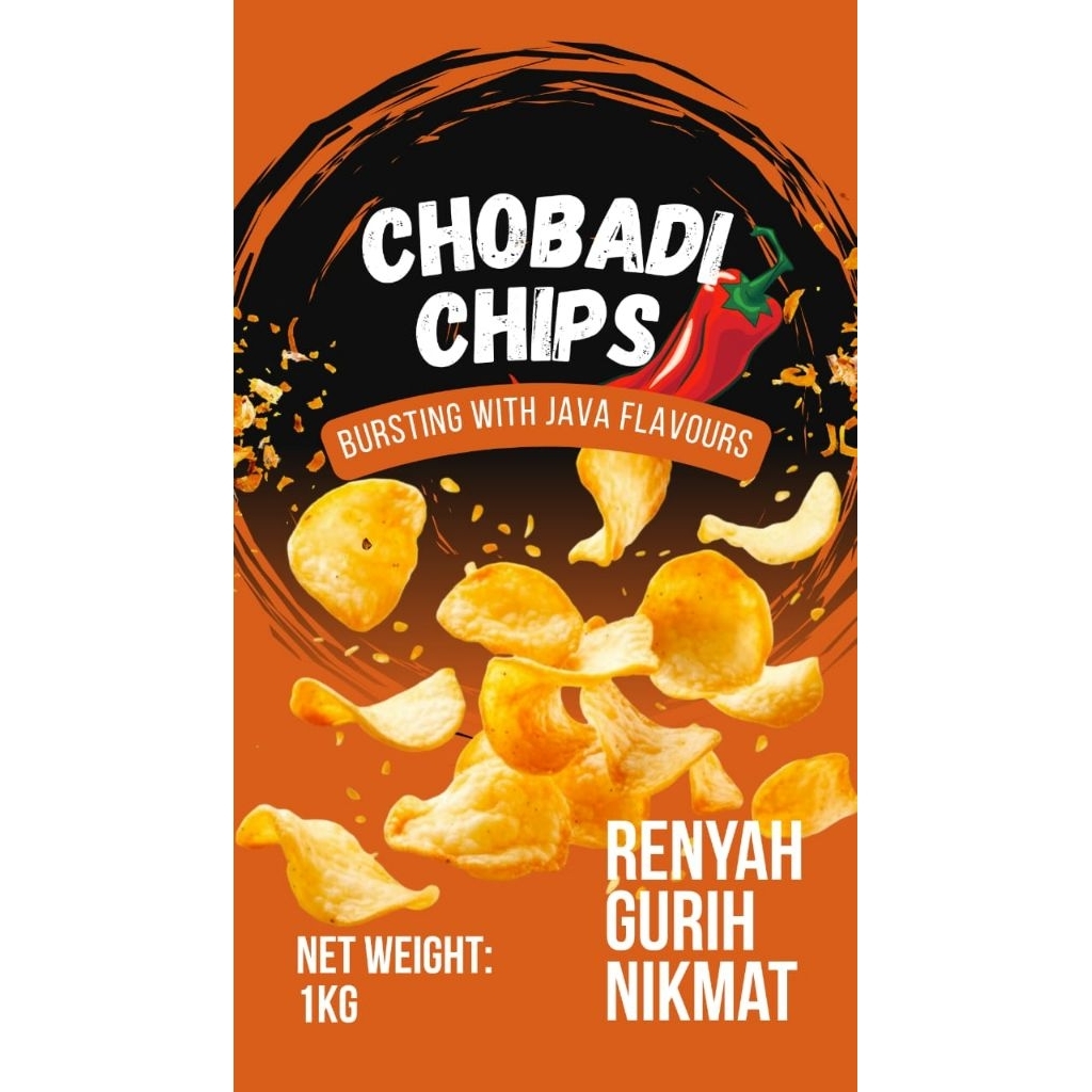 

keripik singkong CHOBADI CHIPS 1kg Renyah,Pedas,& gurih