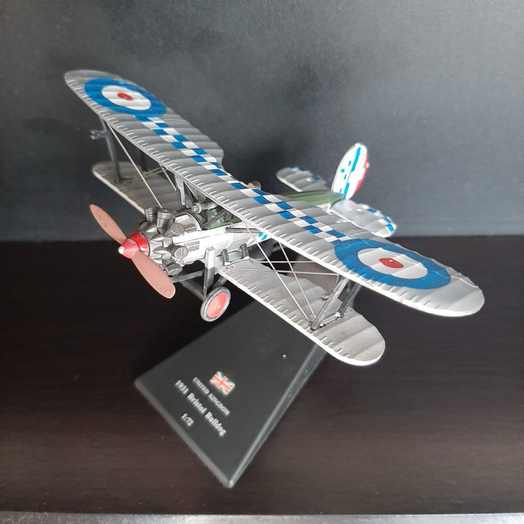 Amercom diecast pesawat biplane 1931 Bristol Bulldog vintage diecast