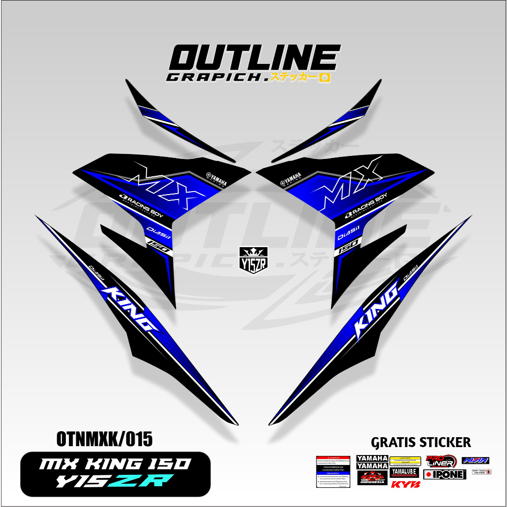 Striping MX King 150 Y15ZR Full Body | Cutting Sticker Motor Racing Variasi
