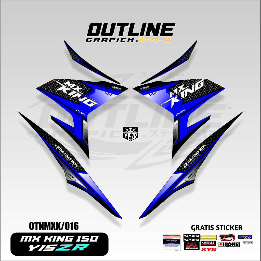 Striping MX King 150 Y15ZR Full Body | Cutting Sticker Motor Racing Variasi