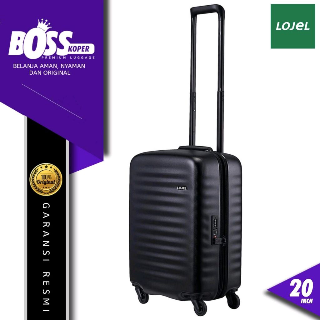 LOJEL koper 20 inch super ringan cabin hardcase polycarbonate ultra light cabin tsa lock original