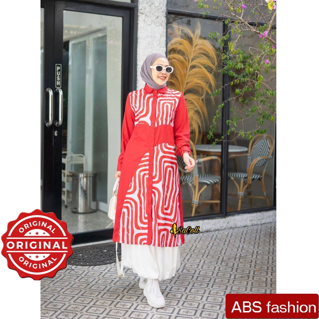 SACOLL Tunik Nama Bahan katun printing Baju wanita stylist