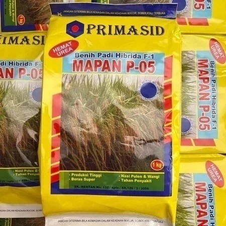 Benih BIBIT Padi Hibrida Mapan P-05 - 1 KG ASLI KEMASAN PABRIK