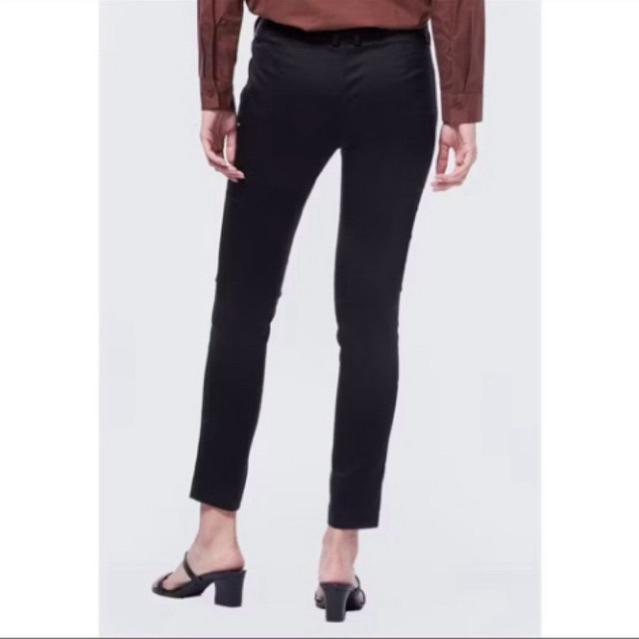 Skinny Med Rise Manhattan Editor Pants Black Executive