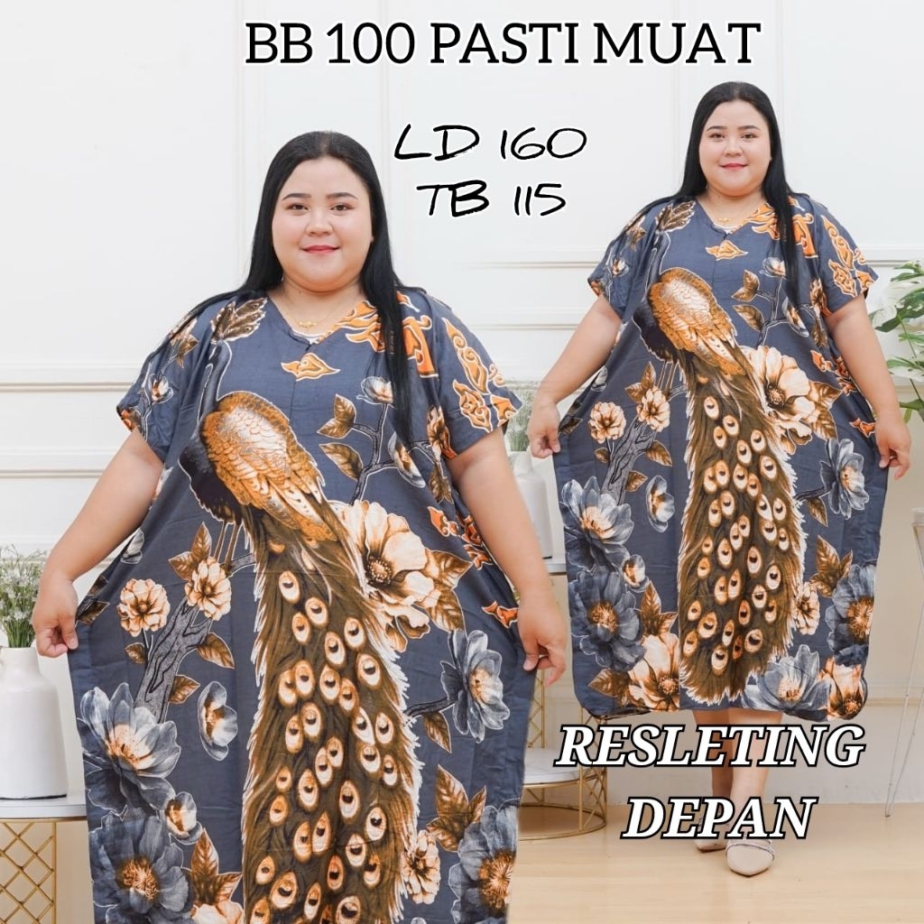 Daster Lowo Jumbo Ld 160 Busui Bumil Motif Merak Gradasi