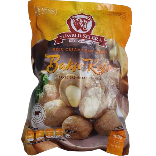 

Sumber Selera Bakso Daging Sapi Isi Keju, Filling Keju, Kemasan 300gr