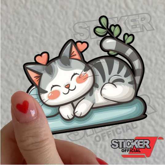 CB87, stiker kucing lucu, kucing, stiker nyala, hp, motor