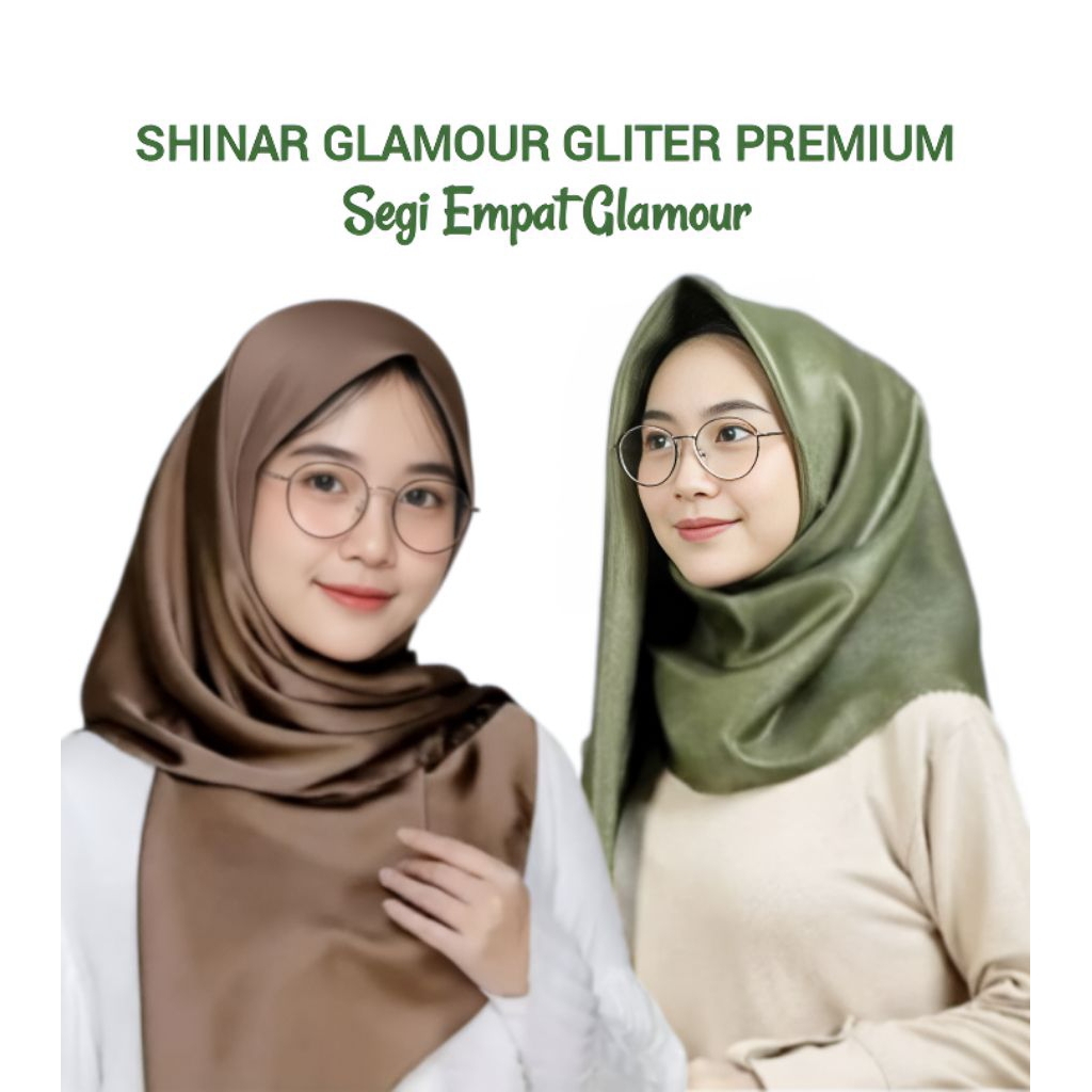 hijab segi empat glamour shinar premium jilbab kerudung segi empat glamour