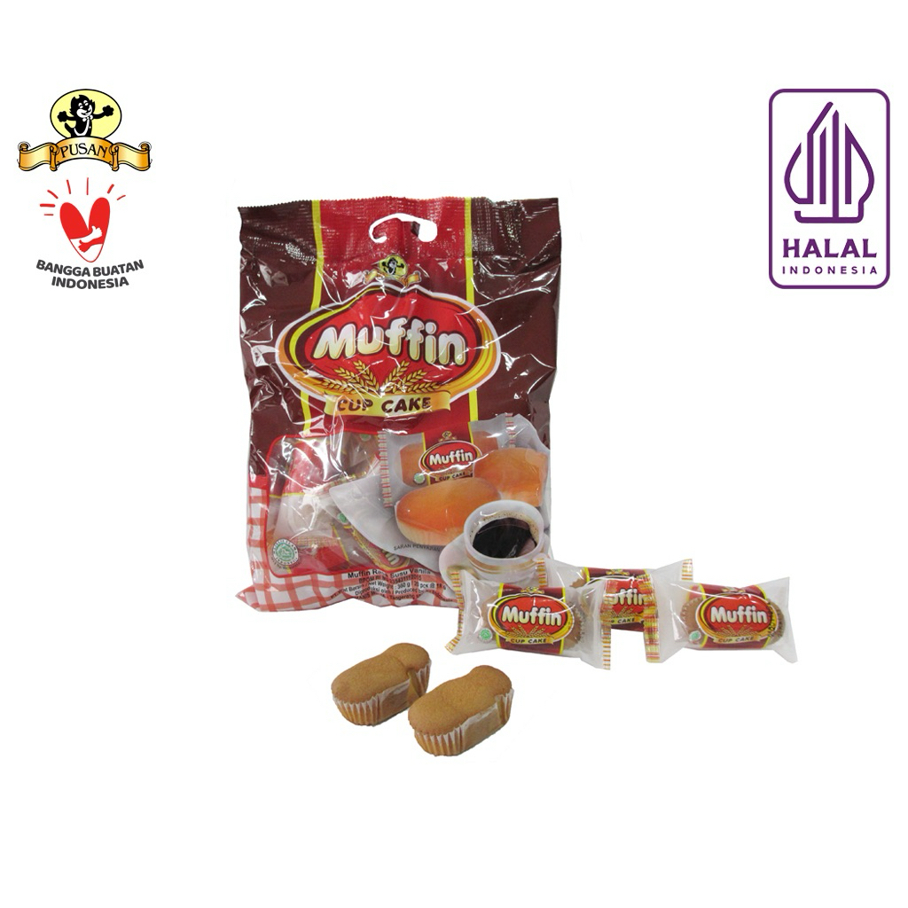PUSAN KUE MUFFIN CUP CAKE RASA ORIGINAL COKELAT PISANG