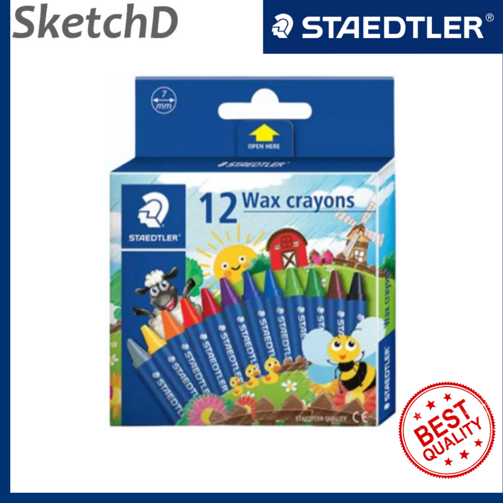 

Krayon 12 warna Staedtler Wax Crayon coloring set non Oil Pastel