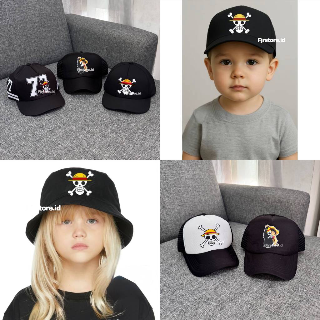 2-10 Thn | Topi Baseball One Piece 77 Jersey Bola Basket Bordir Untuk Anak Laki-Laki Cowok Cewek