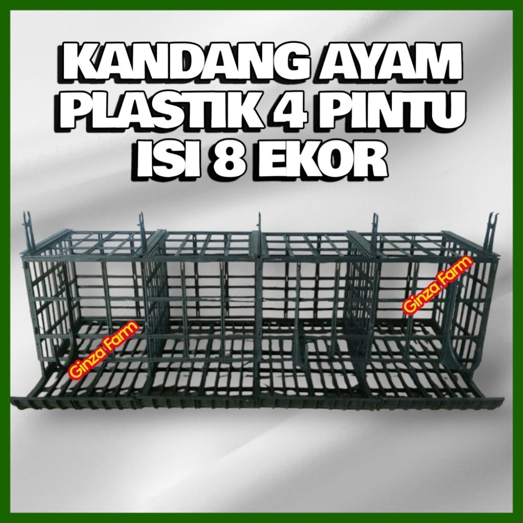 KANDANG BATERAI AYAM PLASTIK/BEBEK PETELUR/4 PINTU ATAS.