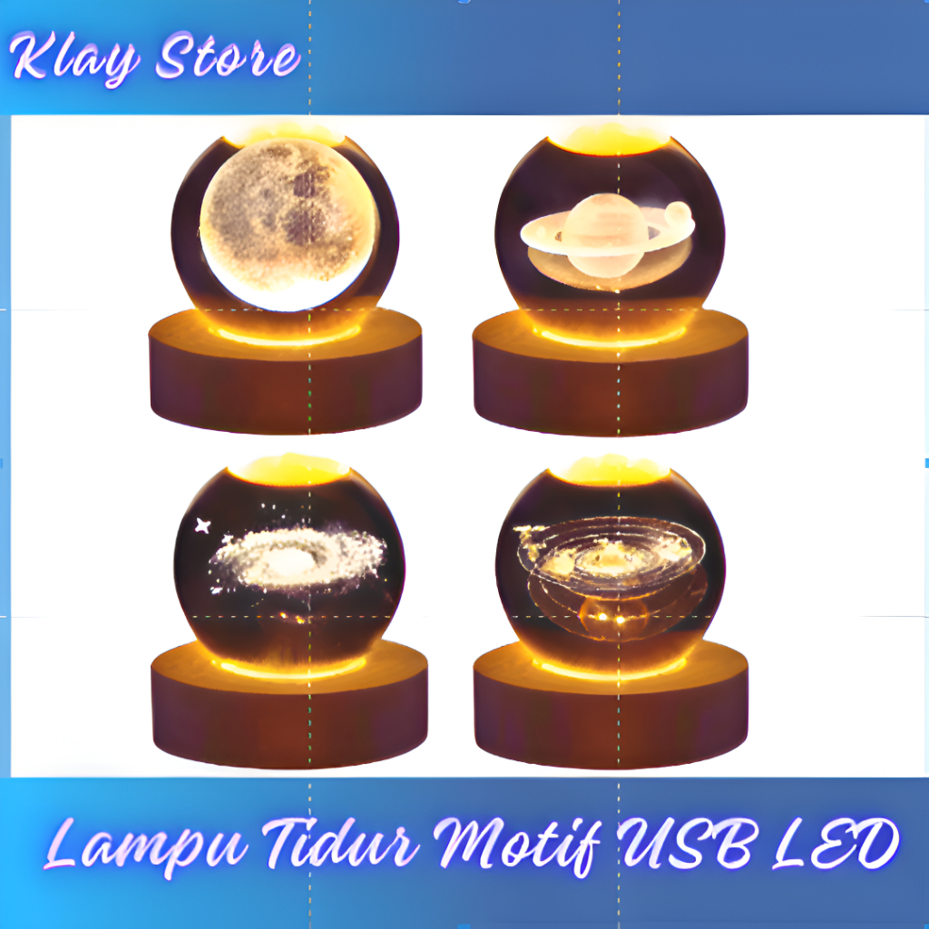 Lampu Hias LED Bulat Kristal Mini Hiasan Kamar Tidur Aesthetic Lampu Tidur Minimalis Bentuk Bulat Bo
