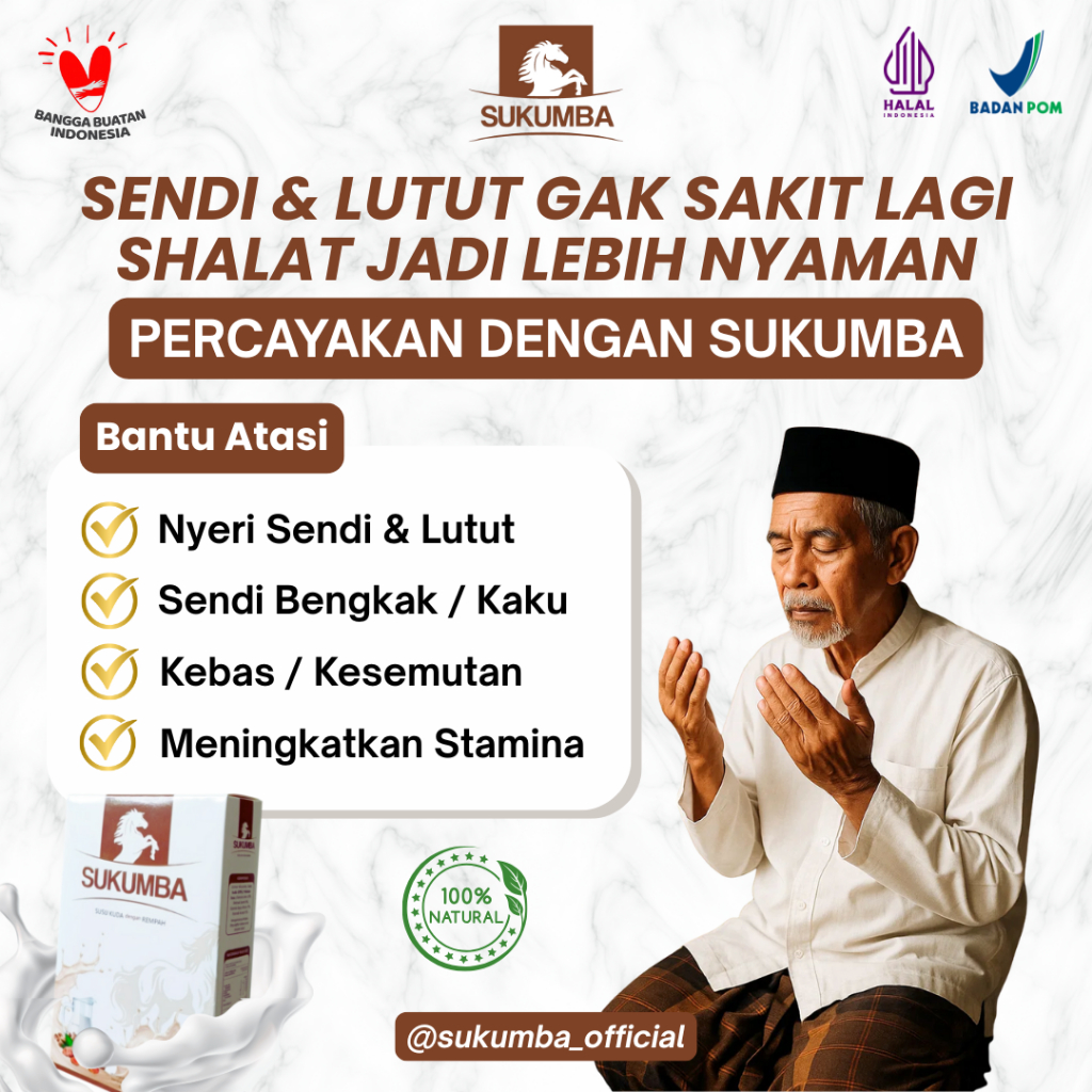 

1 Box SUKUMBA Susu Kuda Rempah BPOM Asli - Solusi Nyeri Sendi & Lutut, Sendi Bengkak, Kebas Kesemutan - 200 Gram