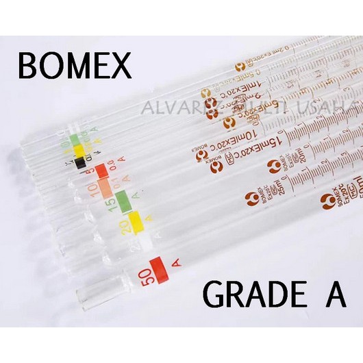 PIPET UKUR KACA / PIPET SEROLOGI / MAAT PIPET / PIPET PENGUKUR CAIRAN / Drop Pipet Kaca