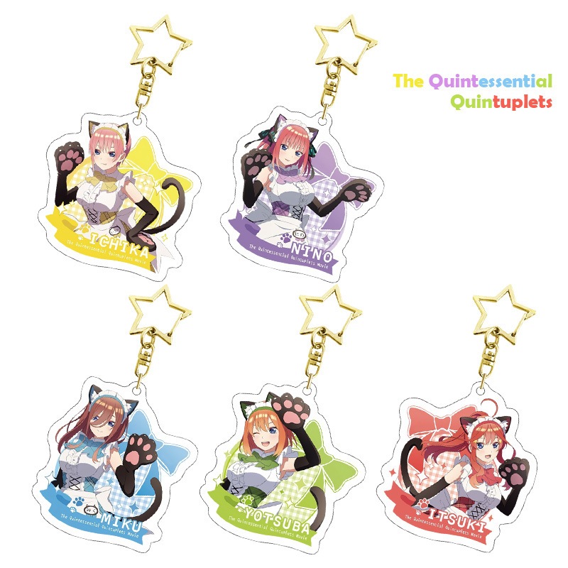 Gantungan kunci / gantungan tas / keychain anime gotoubun no hanayome nino miku itsuki nakano