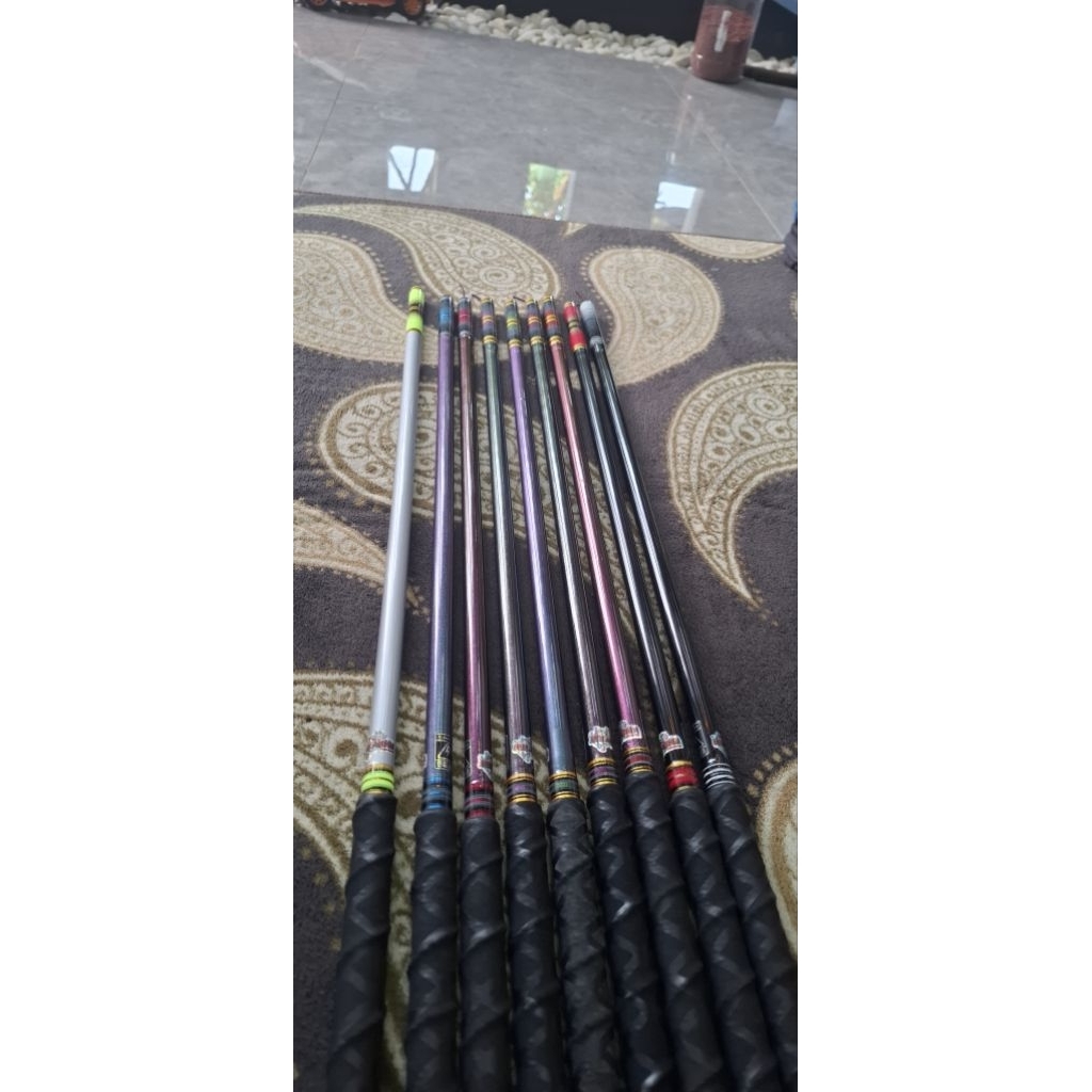 Tegek/joran custom carbon buat galatama lele 1.6-3.9m