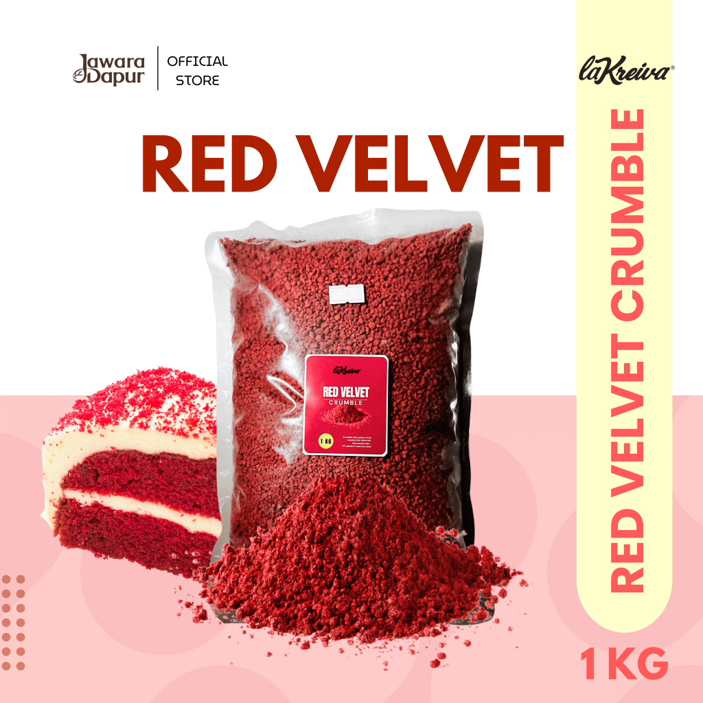 

JAWARA l La Kreiva Cookie Crumble Crumb Topping Red Velvet Kemasan Ukuran 1 Kilogram