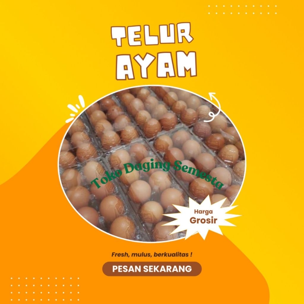 

Telur Ayam Negri 10 butir Fresh Toko Daging Semesta