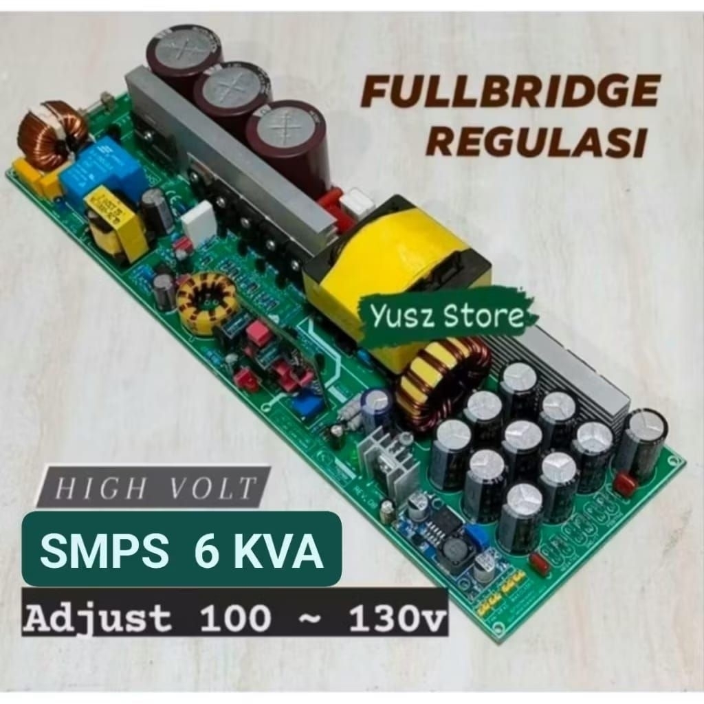 SMPS 6KW CT 130VDC 6KVA 120vdc Fullbridge regulasi High Volt Power supply Unit