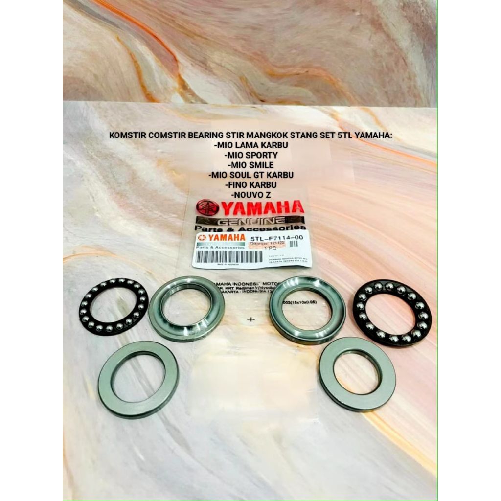 KOMSTIR COMSTIR BEARING STIR MANGKOK STANG SET 5TL YAMAHA MIO SPORTY MIO SOUL KARBU MIO SMILE FINO K