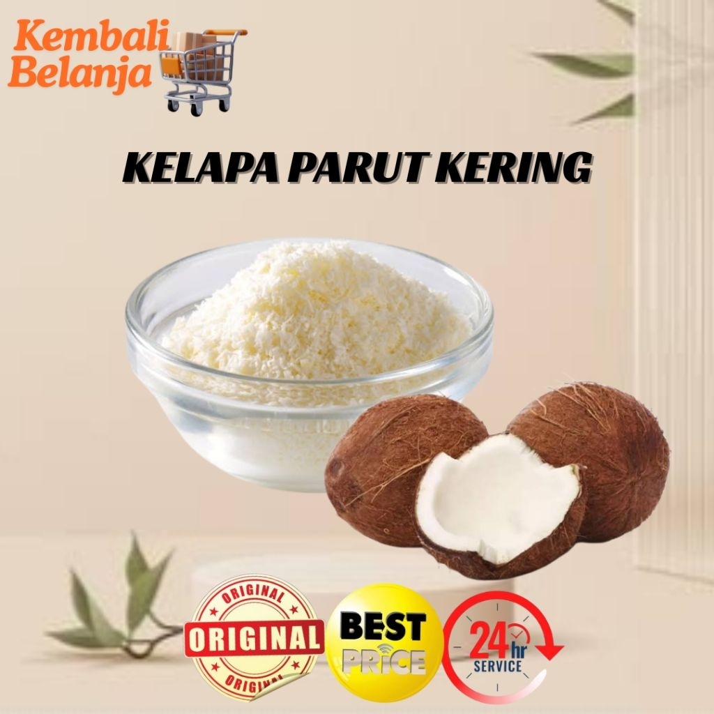 Kelapa Parut Kering 100 Gr/ Desiccated coconut/ Kelapa Parut Kering Untuk Kue/ Kelapa Kering