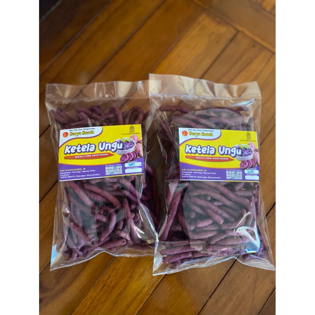 

Ketela ungu 200gram Surya Snack Banyuwangi
