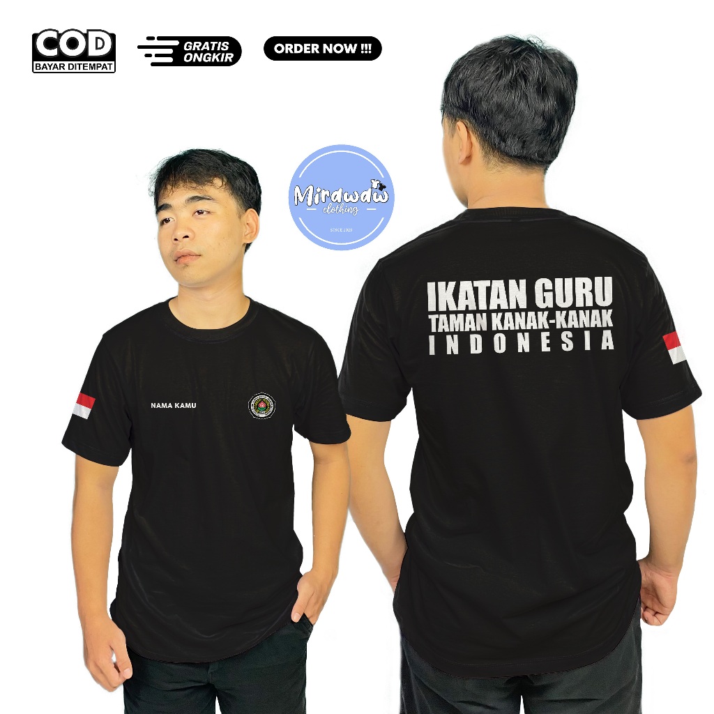 Kaos IGTKI Ikatan Guru Taman Kanak-Kanak Indonesia Gratis Nama Kamu Baju Distro
