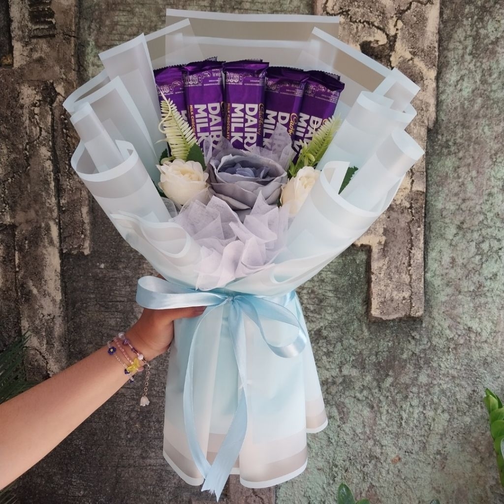 BOUQUET COKLAT DAIRY MILK BUNGA | BUKET COKLAT DAIRY MILK BUNGA [FREE PACKAGING]
