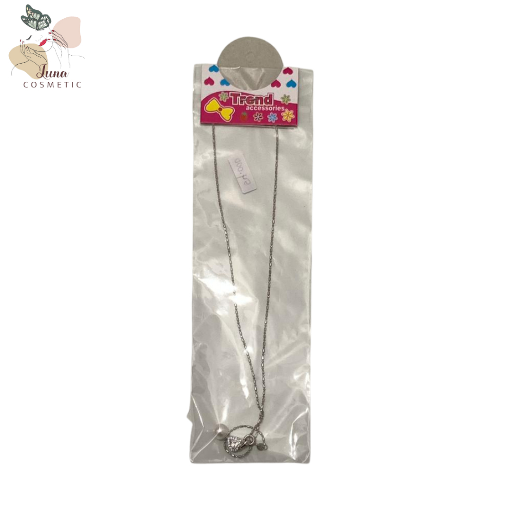 LUNA Kalung Xuping Silver - Liontin Bulat Mutiara Elegan