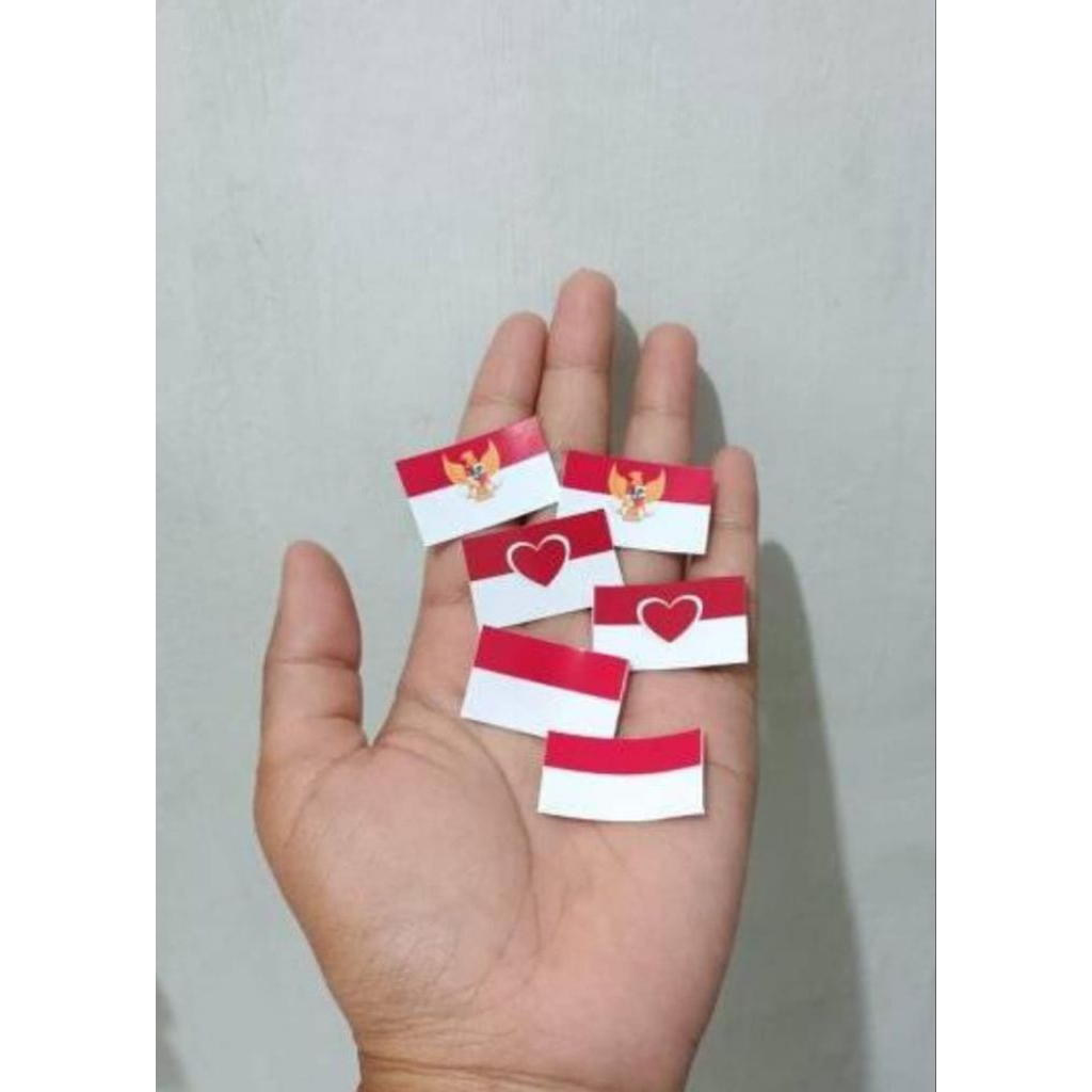 

Stiker pipi bendera 100 pcs/stiker merah putih/Anak Dewasa/Stiker bendera tempel