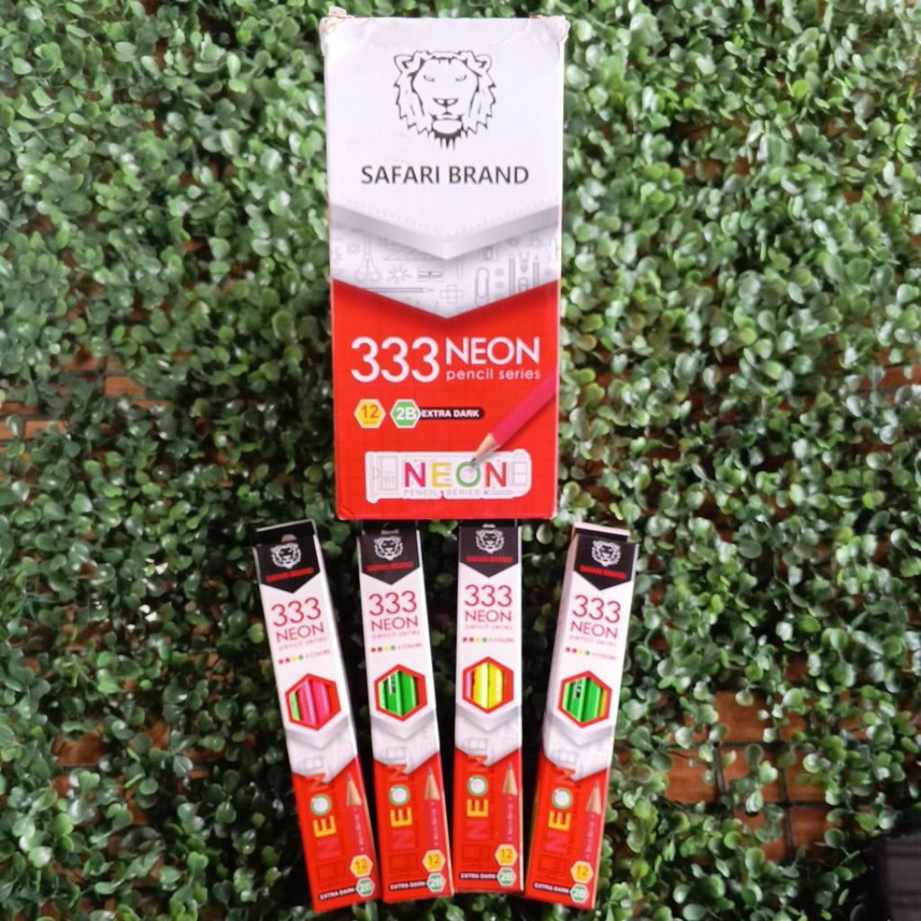 

Pensil 2B Safari Brand Pensil Premium Murah Seri 333 NEON