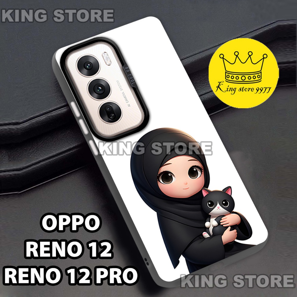 (KS24)  Case OPPO RENO 12 - OPPO RENO 12 PRO/ Motif gambar /Motif Hijab/casing OPPO RENO 12- OPPO RE