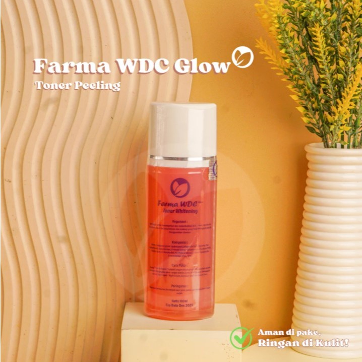 [COD] Farma Toner Peeling Farma WDC Glow 100ml - Toner Eksfoliasi Wajah Original - Face Toner Skinca